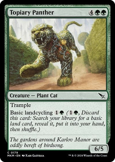 Topiary Panther (MKM) #179 Common (Lightly Played) Murders at Karlov Manor Magic: The Gathering: 2024
