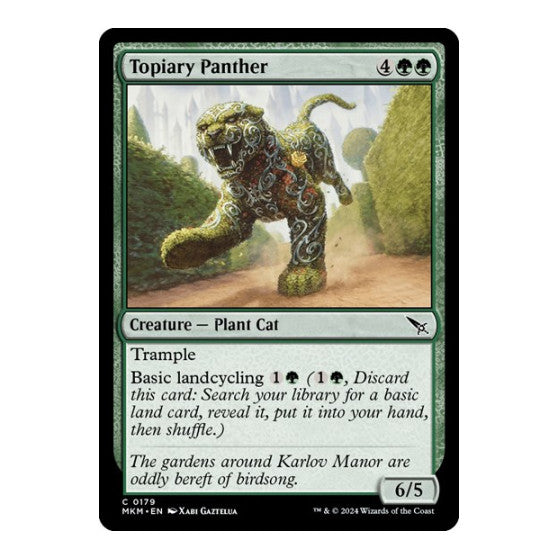 Topiary Panther (MKM) #179 Common (Lightly Played) Murders at Karlov Manor Magic: The Gathering: 2024