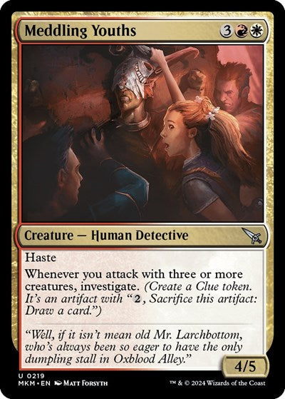 Meddling Youths (MKM) #219 Uncommon (Lightly Played) Murders at Karlov Manor Magic: The Gathering: 2024