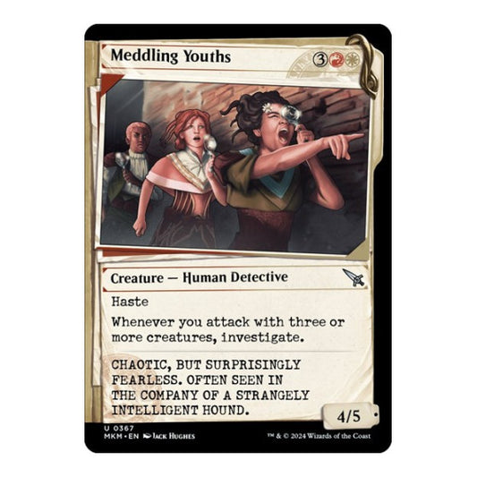 Meddling Youths (Showcase) (MKM) #367 Uncommon (Lightly Played) Murders at Karlov Manor Magic: The Gathering: 2024