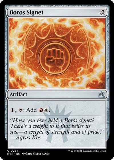 Boros Signet (RVR) #251 Uncommon (Lightly Played) Ravnica Remastered Magic: The Gathering: 2024