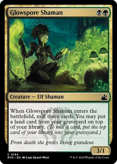 Glowspore Shaman (RVR) #184 Common (Lightly Played) Ravnica Remastered Magic: The Gathering: 2024