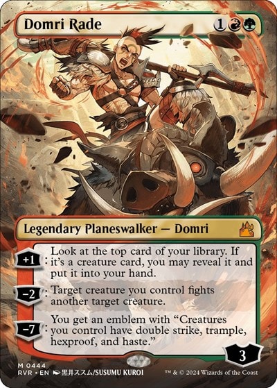 Domri Rade Anime Borderless (RVR) #444 Mythic Rare (Lightly Played) Ravnica Remastered Magic: The Gathering: 2024