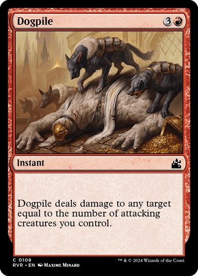 Dogpile (RVR) #108 Common (Lightly Played) Ravnica Remastered Magic: The Gathering: 2024