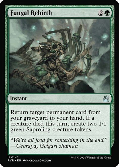 Fungal Rebirth (RVR) #142 Uncommon (Lightly Played) Ravnica Remastered Magic: The Gathering: 2024