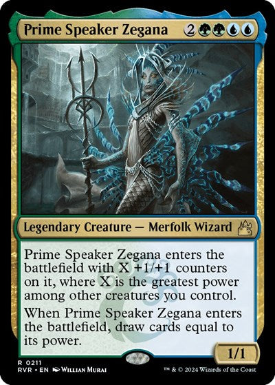 Prime Speaker Zegana (RVR) #211 Rare (Lightly Played) Ravnica Remastered Magic: The Gathering: 2024