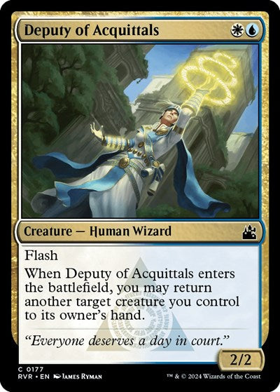 Deputy of Acquittals (RVR) #177 Common (Lightly Played) Ravnica Remastered Magic: The Gathering: 2024