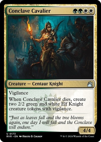 Conclave Cavalier (RVR) #173 Uncommon (Moderately Played) Ravnica Remastered Magic: The Gathering: 2024
