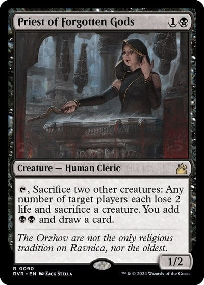 Priest of Forgotten Gods (RVR) #90 Rare (Near Mint) Ravnica Remastered Magic: The Gathering: 2024