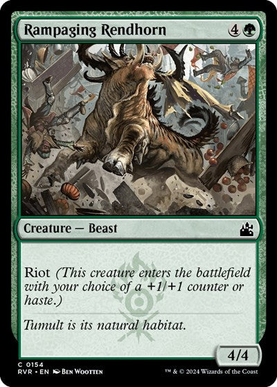 Rampaging Rendhorn (RVR) #154 Common (Lightly Played) Ravnica Remastered Magic: The Gathering: 2024