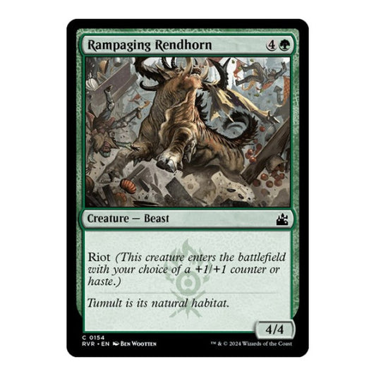 Rampaging Rendhorn (RVR) #154 Common (Lightly Played) Ravnica Remastered Magic: The Gathering: 2024