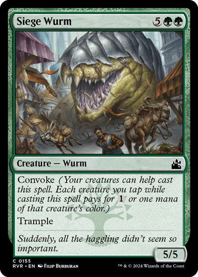 Siege Wurm (RVR) #155 Common (Lightly Played) Ravnica Remastered Magic: The Gathering: 2024