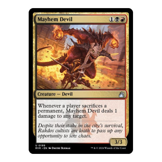Mayhem Devil (RVR) #199 Uncommon (Lightly Played) Ravnica Remastered Magic: The Gathering: 2024