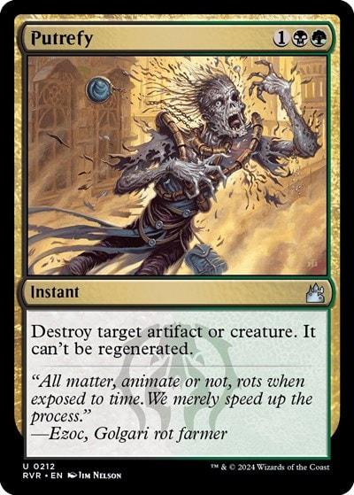 Putrefy (RVR) #212 Uncommon (Lightly Played) Ravnica Remastered Magic: The Gathering: 2024