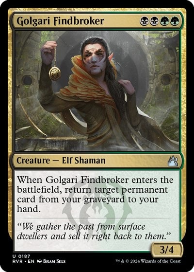 Golgari Findbroker (RVR) #187 Uncommon (Lightly Played) Ravnica Remastered Magic: The Gathering: 2024
