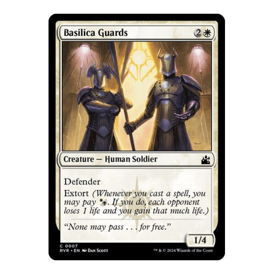 Basilica Guards (RVR) #7 Common (Foil Lightly Played) Ravnica Remastered Magic: The Gathering: 2024