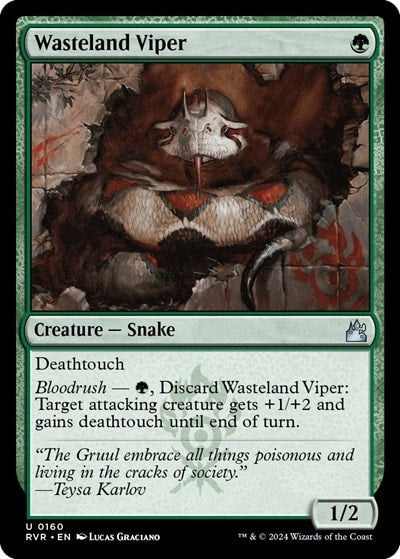 Wasteland Viper (RVR) #160 Uncommon (Lightly Played) Ravnica Remastered Magic: The Gathering: 2024