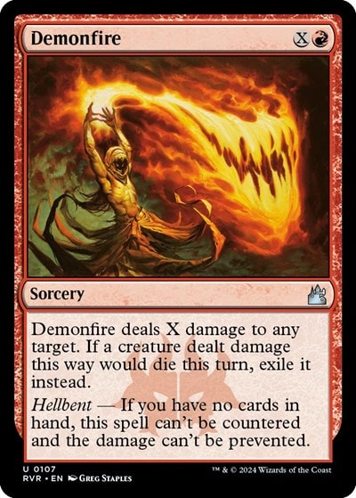 Demonfire (RVR) #107 Uncommon (Lightly Played) Ravnica Remastered Magic: The Gathering: 2024