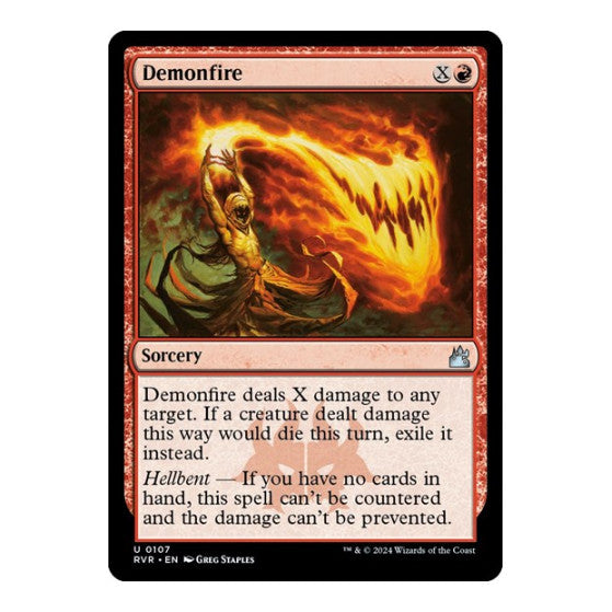 Demonfire (RVR) #107 Uncommon (Lightly Played) Ravnica Remastered Magic: The Gathering: 2024