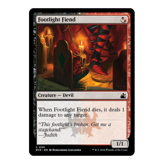 Footlight Fiend (RVR) #181 Common (Lightly Played) Ravnica Remastered Magic: The Gathering: 2024