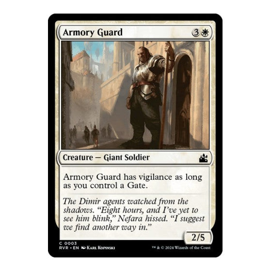Armory Guard (RVR) #3 Common (Lightly Played) Ravnica Remastered Magic: The Gathering: 2024