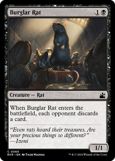 Burglar Rat (RVR) #69 Common (Lightly Played) Ravnica Remastered Magic: The Gathering: 2024