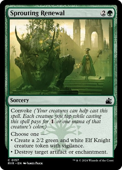 Sprouting Renewal (RVR) #157 Common (Lightly Played) Ravnica Remastered Magic: The Gathering: 2024