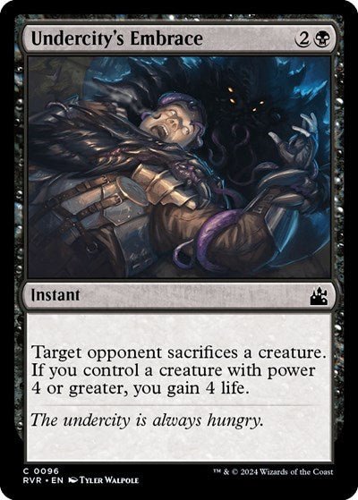 Undercitys Embrace (RVR) #96 Common (Lightly Played) Ravnica Remastered Magic: The Gathering: 2024