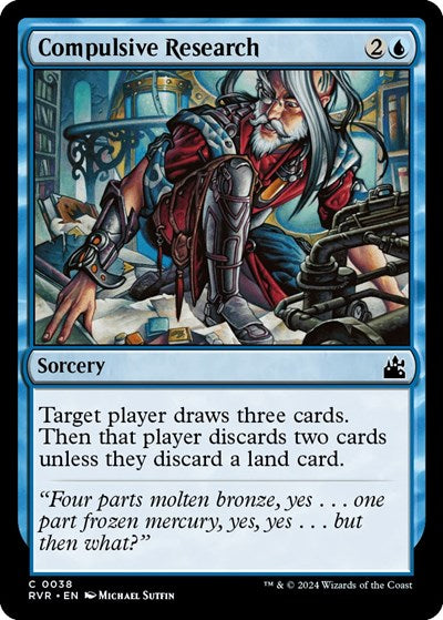 Compulsive Research (RVR) #38 Common (Lightly Played) Ravnica Remastered Magic: The Gathering: 2024
