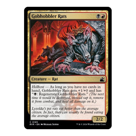 Gobhobbler Rats (RVR) #185 Common (Lightly Played) Ravnica Remastered Magic: The Gathering: 2024