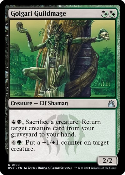 Golgari Guildmage (RVR) #188 Uncommon (Moderately Played) Ravnica Remastered Magic: The Gathering: 2024