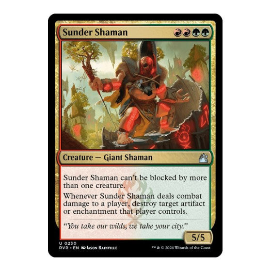 Sunder Shaman (RVR) #230 Uncommon (Lightly Played) Ravnica Remastered Magic: The Gathering: 2024