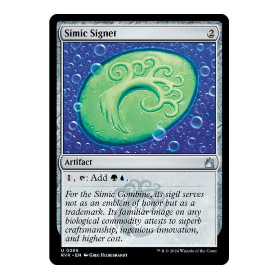 Simic Signet (RVR) #269 Uncommon (Lightly Played) Ravnica Remastered Magic: The Gathering: 2024