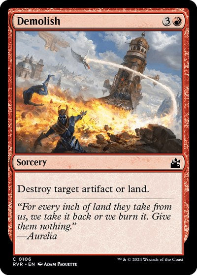 Demolish (RVR) #106 Common (Lightly Played) Ravnica Remastered Magic: The Gathering: 2024
