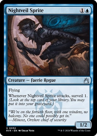 Nightveil Sprite (RVR) #52 Uncommon (Lightly Played) Ravnica Remastered Magic: The Gathering: 2024