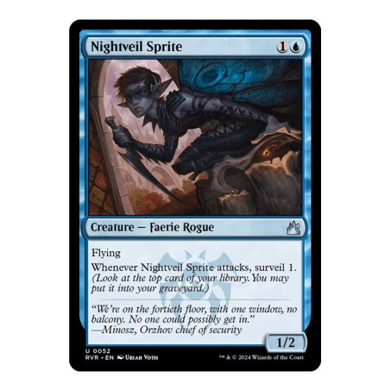Nightveil Sprite (RVR) #52 Uncommon (Lightly Played) Ravnica Remastered Magic: The Gathering: 2024