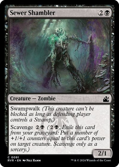 Sewer Shambler (RVR) #91 Common (Lightly Played) Ravnica Remastered Magic: The Gathering: 2024
