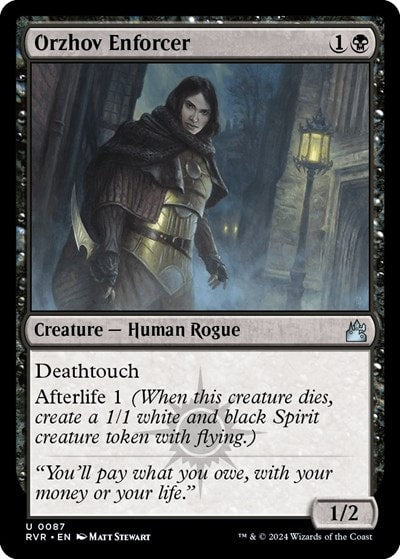 Orzhov Enforcer (RVR) #87 Uncommon (Lightly Played) Ravnica Remastered Magic: The Gathering: 2024