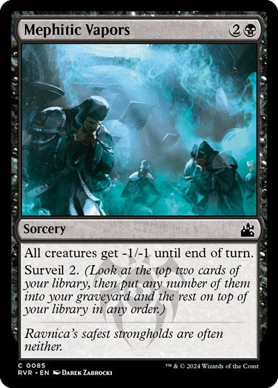 Mephitic Vapors (RVR) #85 Common (Lightly Played) Ravnica Remastered Magic: The Gathering: 2024