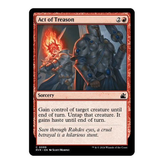 Act of Treason (RVR) #99 Common (Lightly Played) Ravnica Remastered Magic: The Gathering: 2024