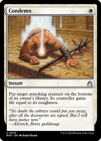 Condemn (RVR) #14 Uncommon (Lightly Played) Ravnica Remastered Magic: The Gathering: 2024