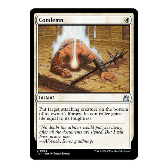 Condemn (RVR) #14 Uncommon (Lightly Played) Ravnica Remastered Magic: The Gathering: 2024