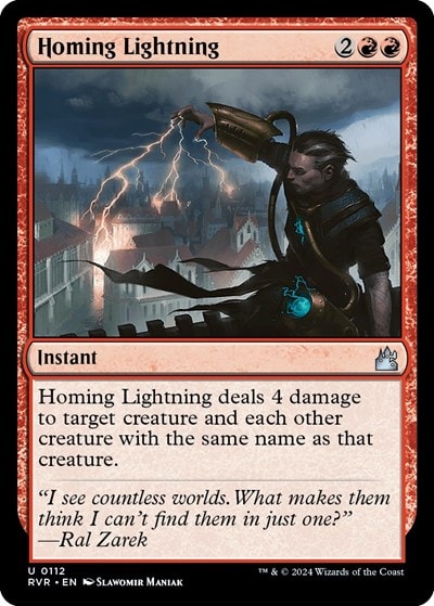 Homing Lightning (RVR) #112 Uncommon (Lightly Played) Ravnica Remastered Magic: The Gathering: 2024