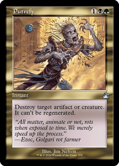 Putrefy Retro Frame (RVR) #378 Uncommon (Lightly Played) Ravnica Remastered Magic: The Gathering: 2024