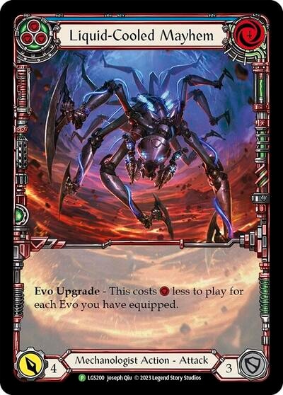 Liquid-Cooled Mayhem (LGS200) (PR) #LGS200 Promo (Rainbow Foil Lightly Played) Flesh and Blood: Promo Cards Flesh and Blood TCG: 2019