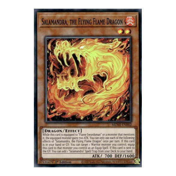 Salamandra, the Flying Flame Dragon (MZMI) #MZMI-EN002 Super Rare (1st Edition Near Mint) Maze of Millennia YuGiOh: 2024
