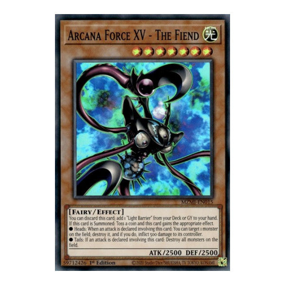 Arcana Force XV - The Fiend (MZMI) #MZMI-EN015 Super Rare (1st Edition Near Mint) Maze of Millennia YuGiOh: 2024