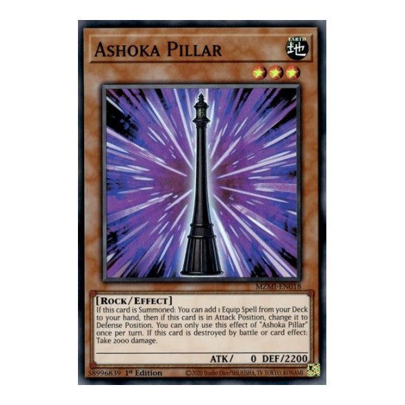 Ashoka Pillar (MZMI) #MZMI-EN018 Super Rare (1st Edition Lightly Played) Maze of Millennia YuGiOh: 2024