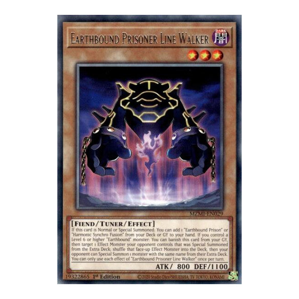 Earthbound Prisoner Line Walker (MZMI) #MZMI-EN029 Rare (1st Edition Near Mint) Maze of Millennia YuGiOh: 2024