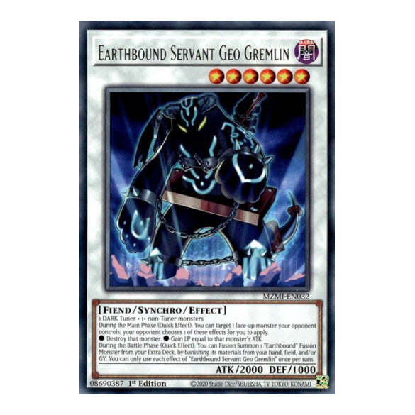 Earthbound Servant Geo Gremlin (MZMI) #MZMI-EN032 Rare (1st Edition Near Mint) Maze of Millennia YuGiOh: 2024